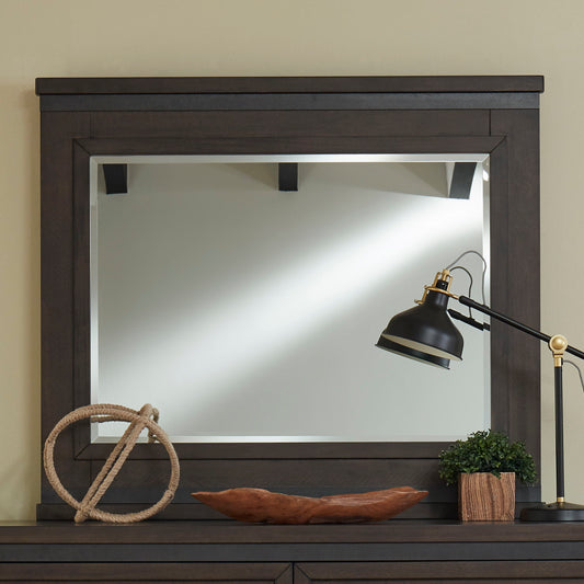 Thornwood Hills - Mirror - Dark Brown - Metal Strip Accents
