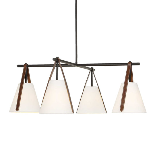 Reins - Accent Straps 4 Light Chandelier - Black