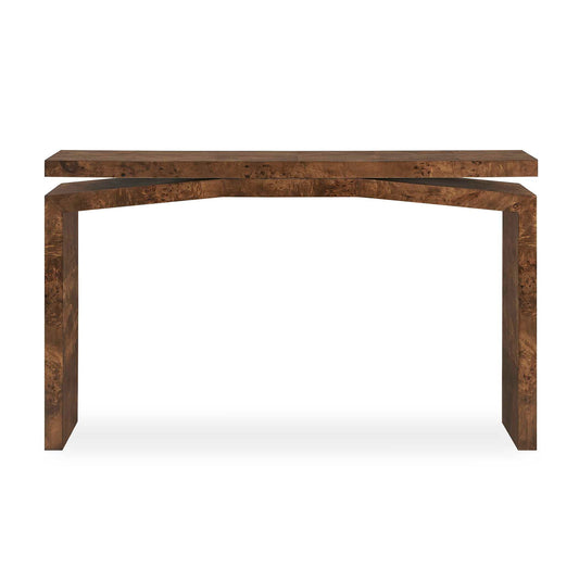 Naoko - Burl Wood Console Table - Woodtone