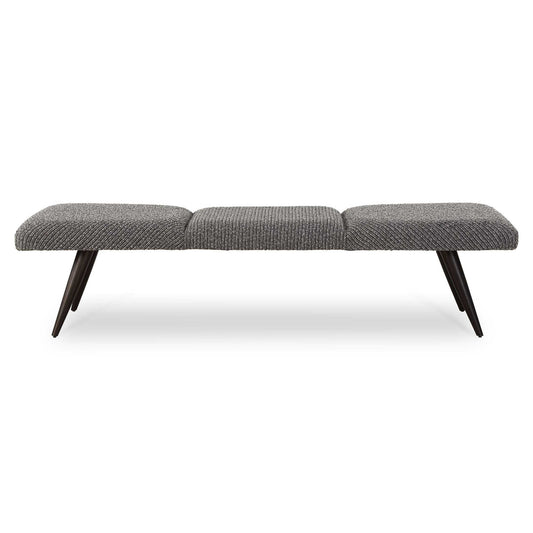 Bowtie - Charcoal Fabric Bench