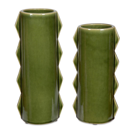 Meander - Vases (Set of 2) - Green