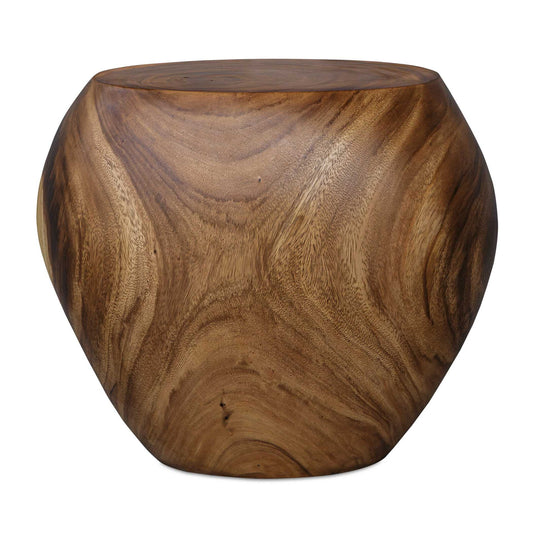 Lomas - Solid Wood Accent Stool - Dark Brown