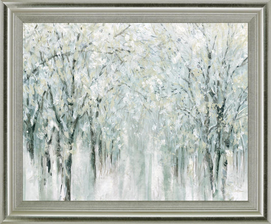 Frosted Grove - 28" x 34" Framed Wall Art - Gray