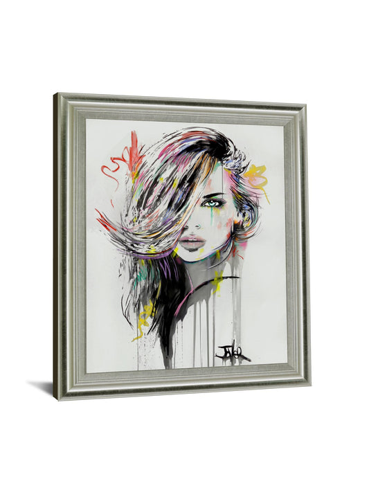 Chromatic Muse - 28" x 34" Framed Wall Art - Gray