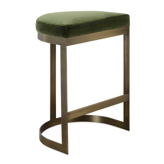 Ivanna - Brass Counter Stool - Moss