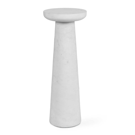 Lirra - Marble Drink Table - White