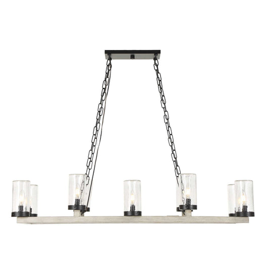 Edgecomb - 10 Light Indoor-Outdoor Chandelier - Black / Gray