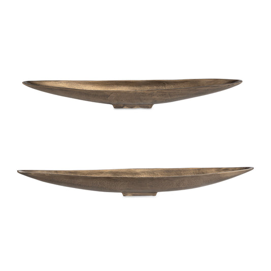 River - Run Bowls (Set of 2) - Antique Brass