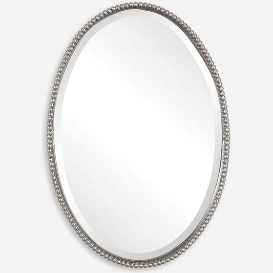 Sherise - Oval Mirror - Brushed Nickel