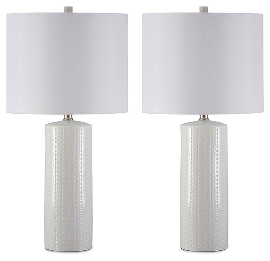 Steuben - Ceramic Table Lamp (Set of 2) - White