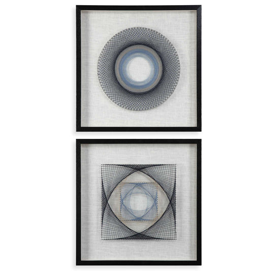 String Duet - Geometric Art (Set of 2) - Black