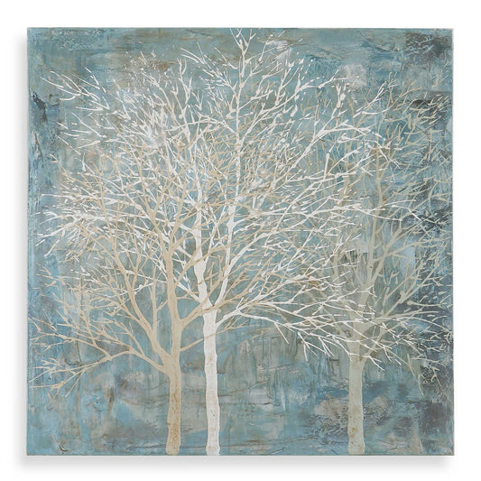 Muted Silhouette - Canvas Art - Blue