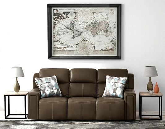 Arezzo - Power Headrest Power Reclining Sofa With Zero Gravity/Extended Ottoman - Chocolate