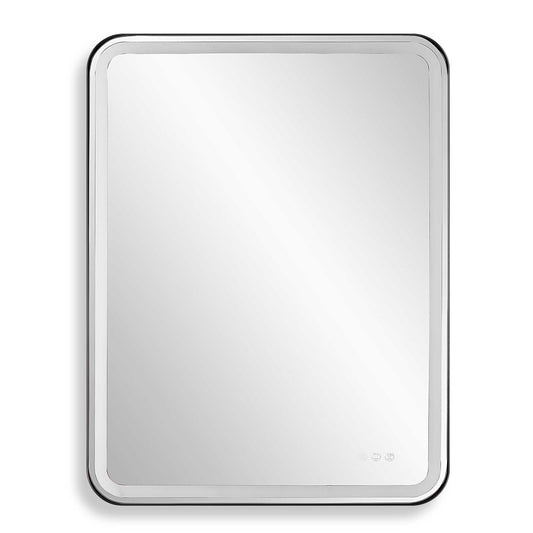 Crofton - Lighted Nickel Vanity Mirror - Gray