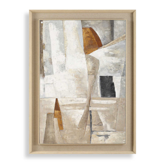 Hide & Seek - Abstract Art - Black / Brown / Gray / Orange / White / Woodtone