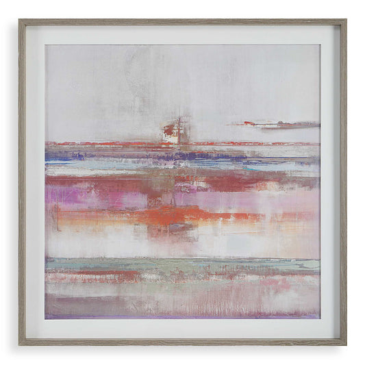 Torrent - Abstract Art Framed Print - Pink