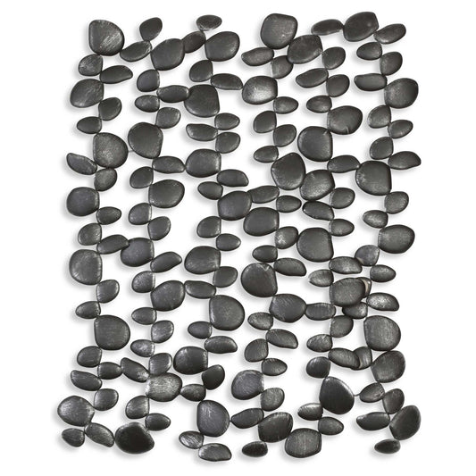 Skipping - Stones Forged Iron Wall Art - Black