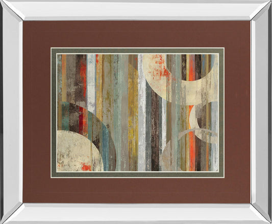 Retro Meridian - 34" x 40" Framed Wall Art - Light Brown
