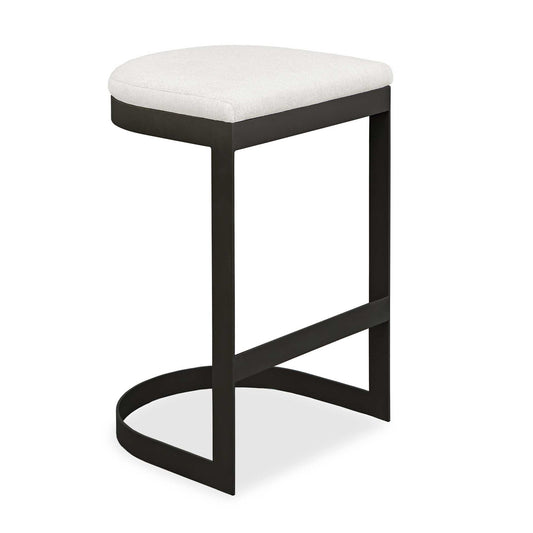 Maude - Outdoor Bar Stool - White / Black