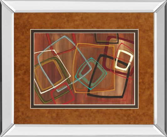 Twenty Tuesday Il By Jeni Lee - Mirror Framed Print Wall Art - Light Brown
