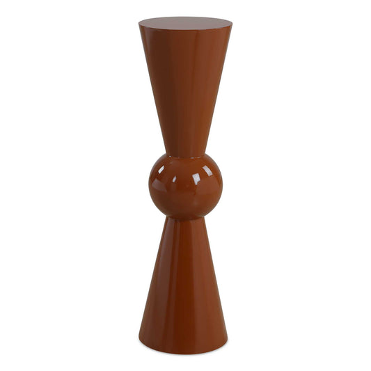 Hepler - Gloss Terracotta Drink Table - Dark Brown