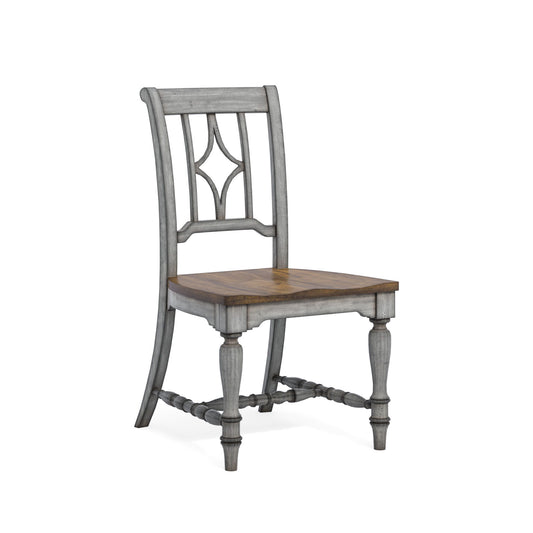 Plymouth - Dining Chair - Gray / Dark Brown