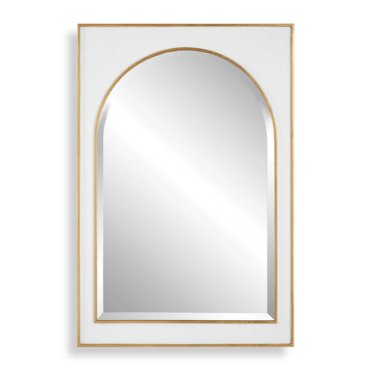 Crisanta - Gloss White Arch Mirror