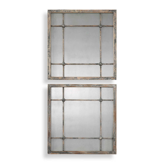 Saragano - Square Mirrors (Set of 2) - Light Brown