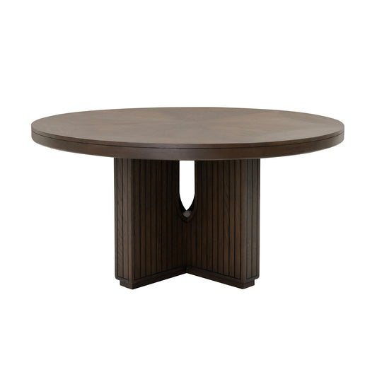 Athens - Round Dining Table - Chocolate Brown