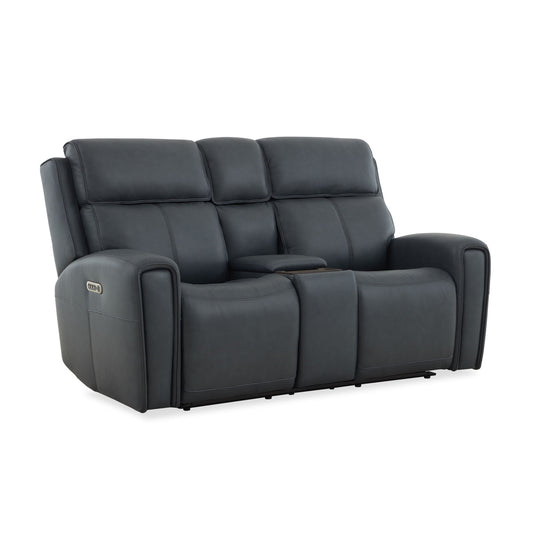 Warren - Power Reclining Loveseat With Console, Power Headrest & Lumbar