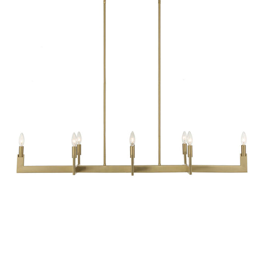 Cordoba - 8 Light Linear Chandelier - Gold