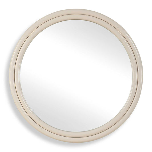 Florian - Warm White Round Mirror - White