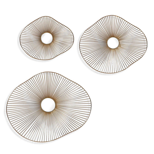 Avarie - Metal Wall Art (Set of 3) - Gold