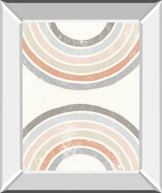 Over The Rainbow I By Moira Hershey - Mirror Framed Print Wall Art - Beige