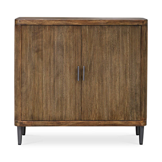 Pinstripe - 2 Door Cabinet - Dark Brown