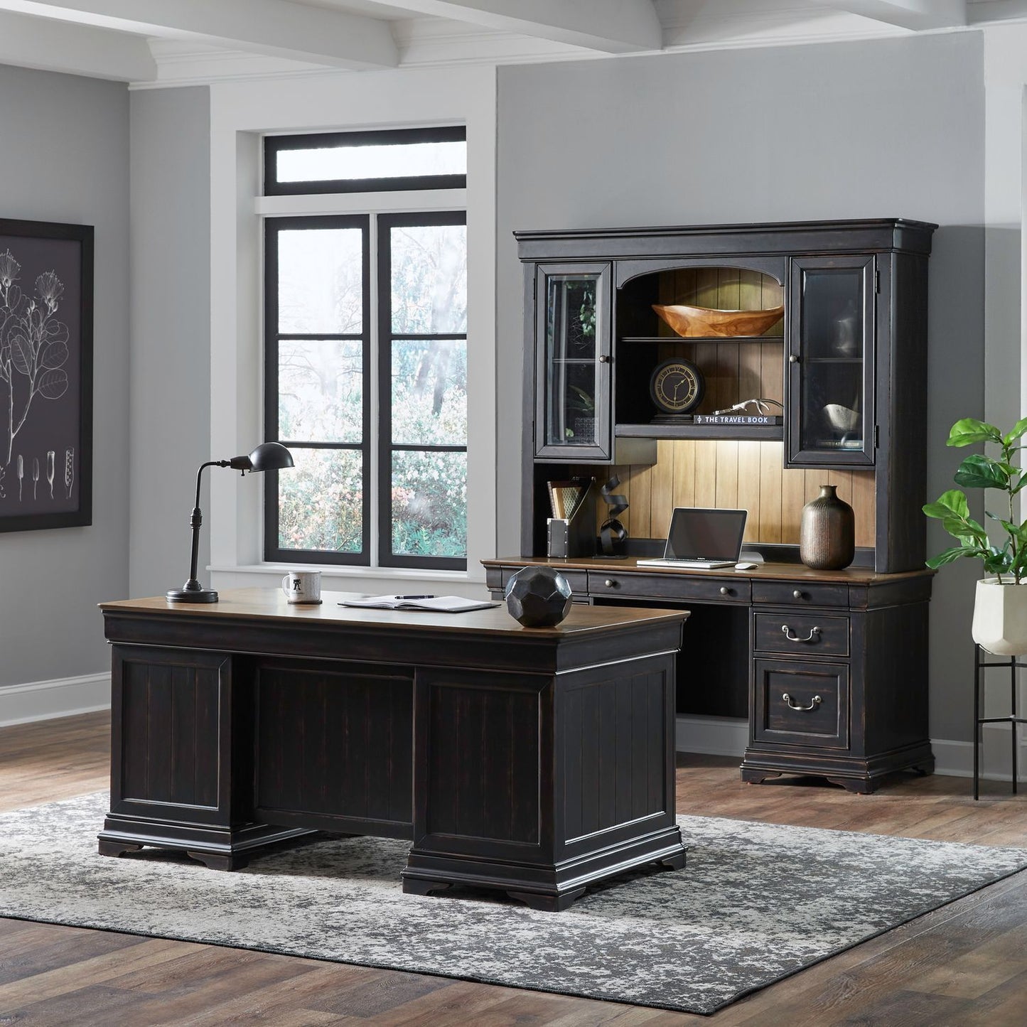 Meritage - 5 Piece Jr Executive Set - Aged Charcoal