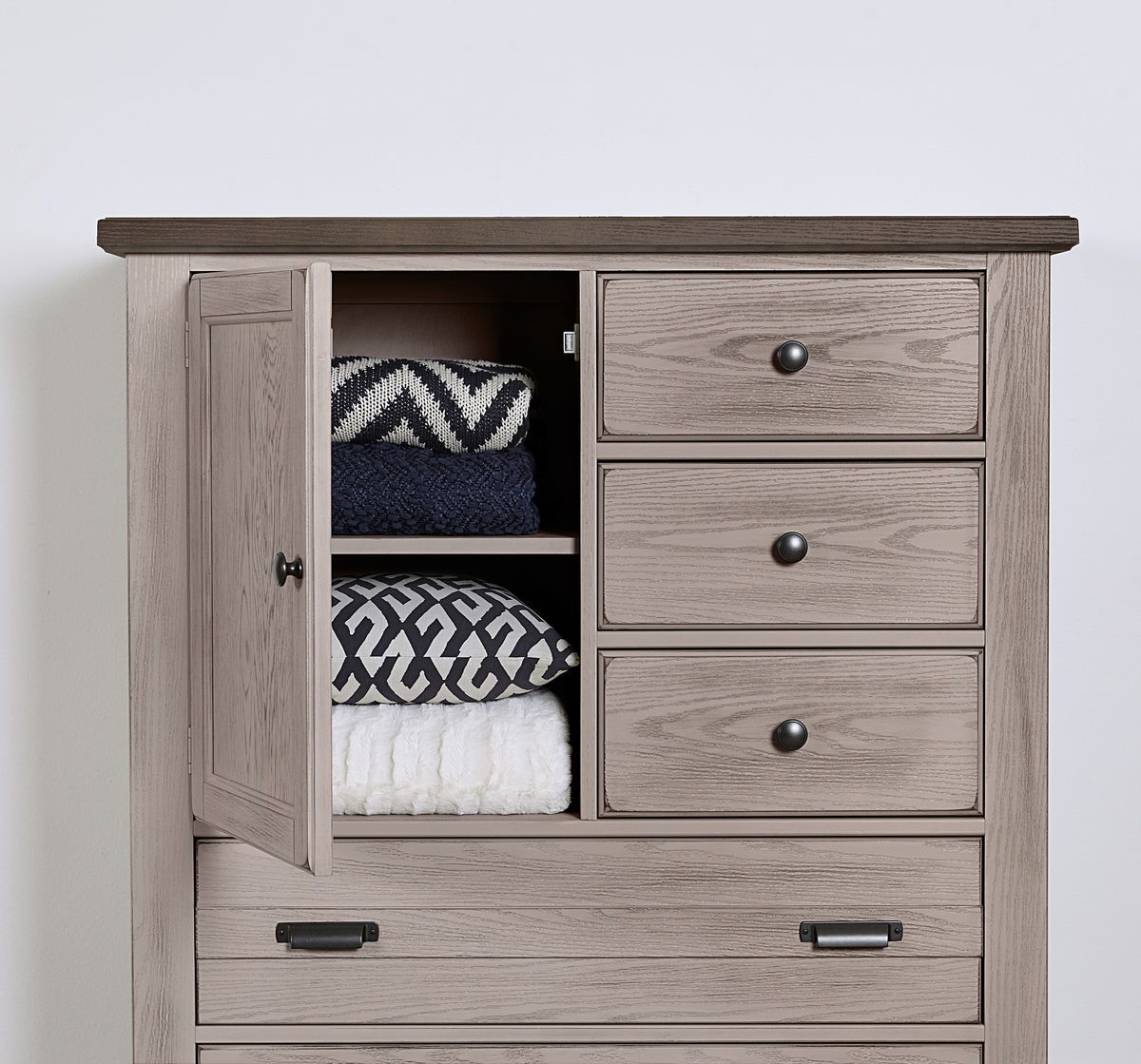 Bungalow - Armoire - Dover Gray Two Tone