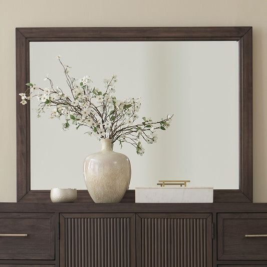 Modern Edge - Landscape Mirror - Brown