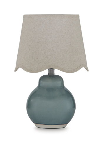 Byronburg - Ceramic Table Lamp - Blue / Beige