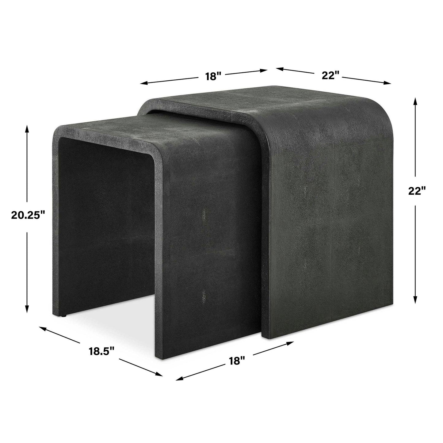 Interpose - Nesting Side Table (Set of 2) - Black