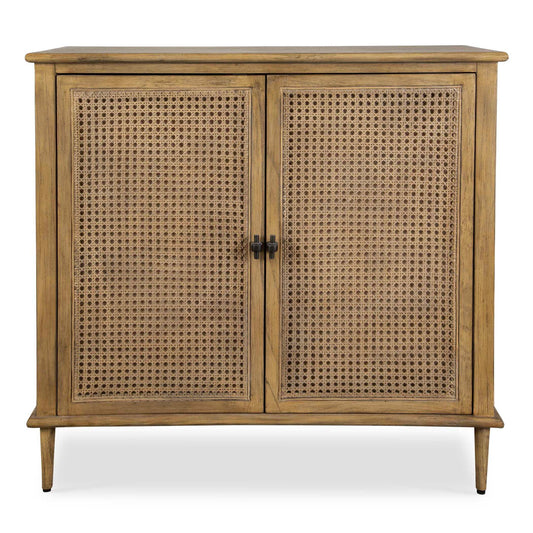 Coast - 2 Door Rattan Cabinet - Woodtone