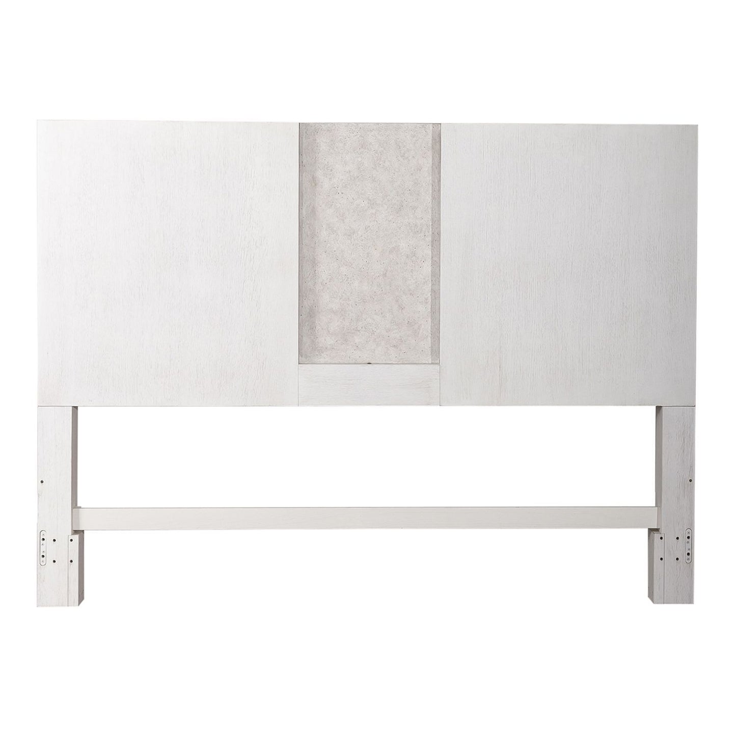Mirage - King Travertine Panel Headboard - Wirebrushed White