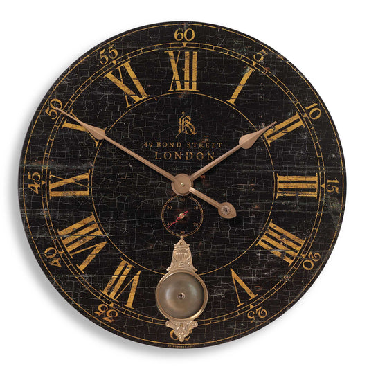 Bond Street - 30" Wall Clock - Black