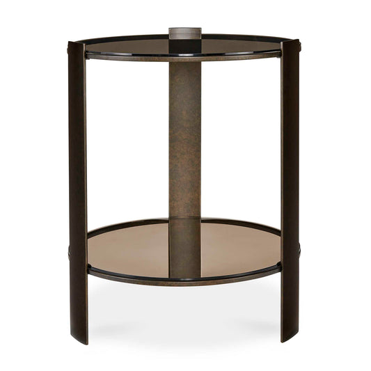 Hanson - Side Table - Bronze & Dark Glass