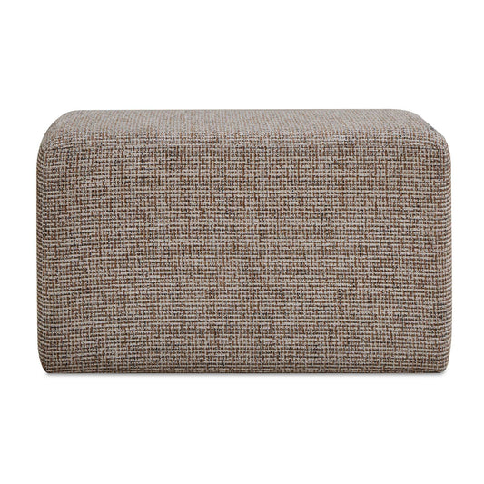 Kelce - Woven Checkered Ottoman - Brown
