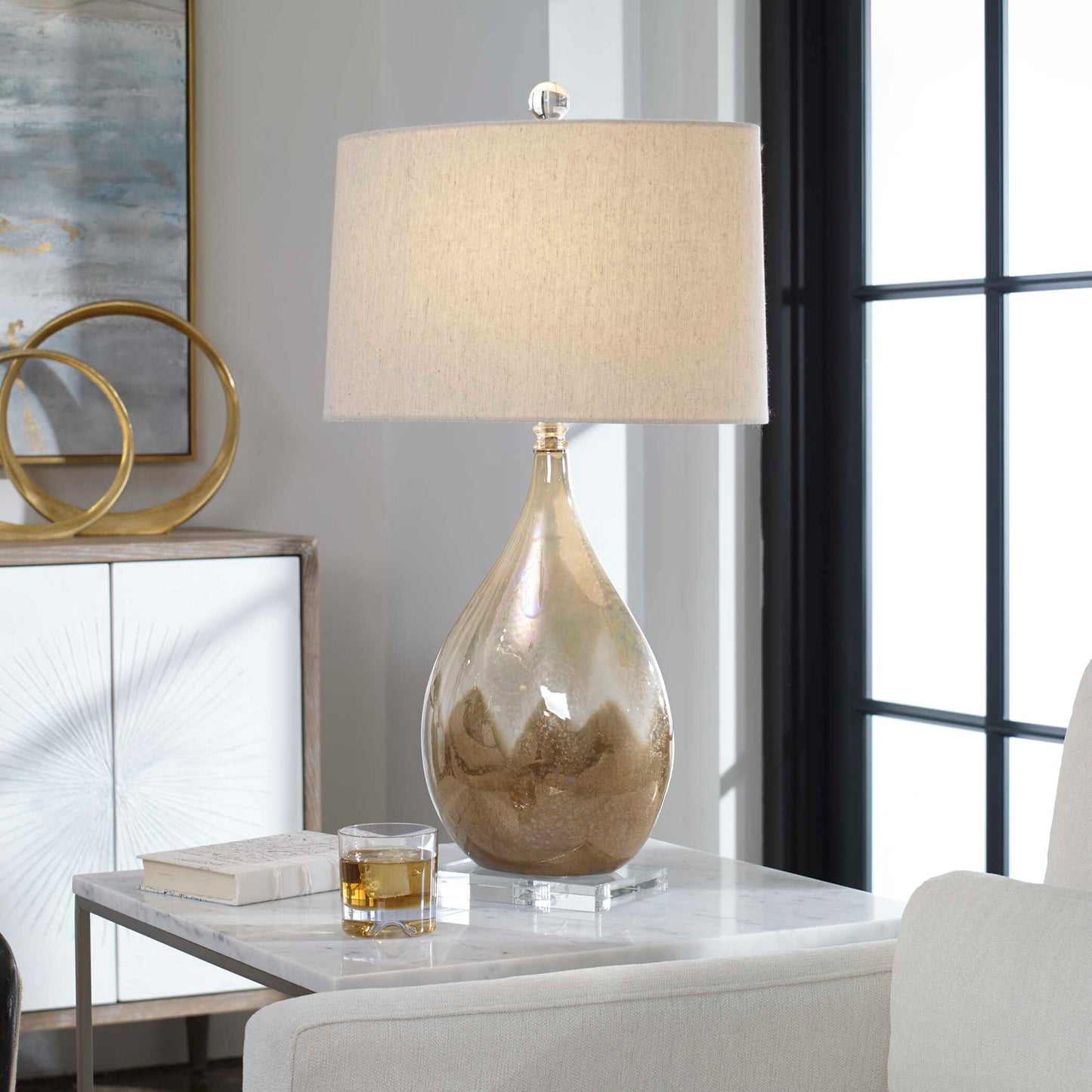 Flavian - Glazed Ceramic Lamp - Light Brown