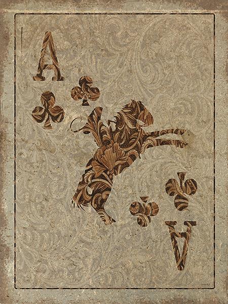 Old Wild West Ace By Cindy Jacobs (Framed) - Light Brown