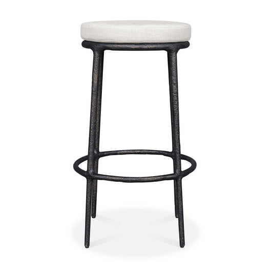 Thayer - Outdoor Bar Stool - Black / White