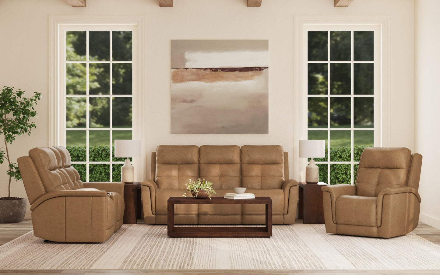 Ranger - Power Reclining Sofa With Console, Power Headrest, Lumbar, Heat & Massage