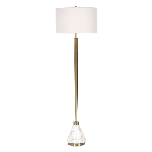 Curran - Tapered Metal Floor Lamp - White